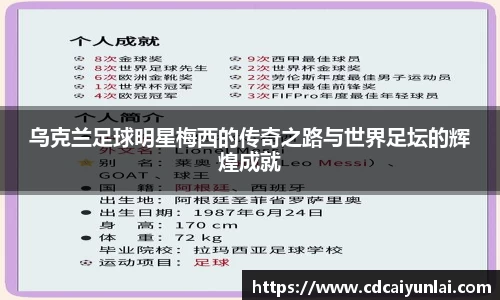 乌克兰足球明星梅西的传奇之路与世界足坛的辉煌成就